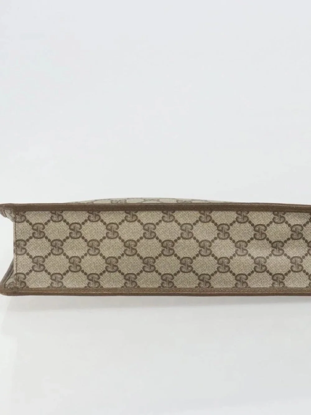 GUCCI GG Supreme Clutch Bag Clutch Bag PVC Beige Auth 188571